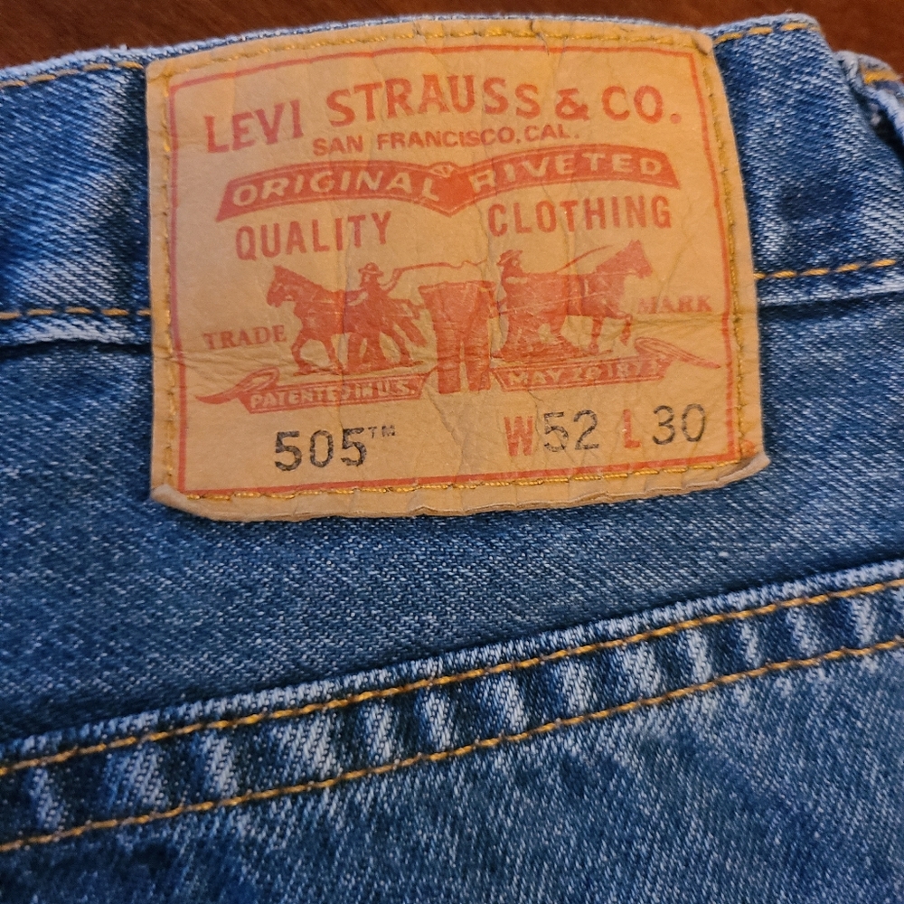 Levi's 505 Straight Big And Tall Jeans 52X30* EUC